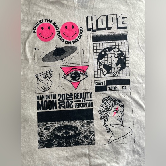 Arizona white and pink unisex medium T-shirt graphic designed back corky print - Picture 5 of 8